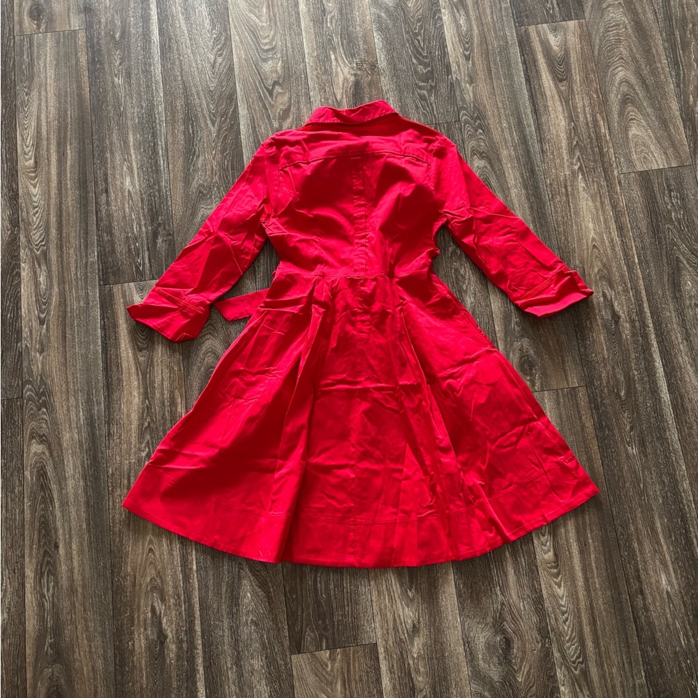 Women’s Red Shirt Dress - Picture 5 of 6
